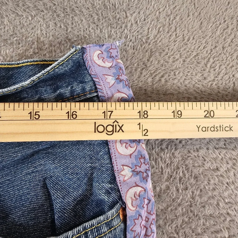 Levis 550 Relaxed Fit Custom Patterned Side Stripe Jeans 36x31 Upcycled Unisex